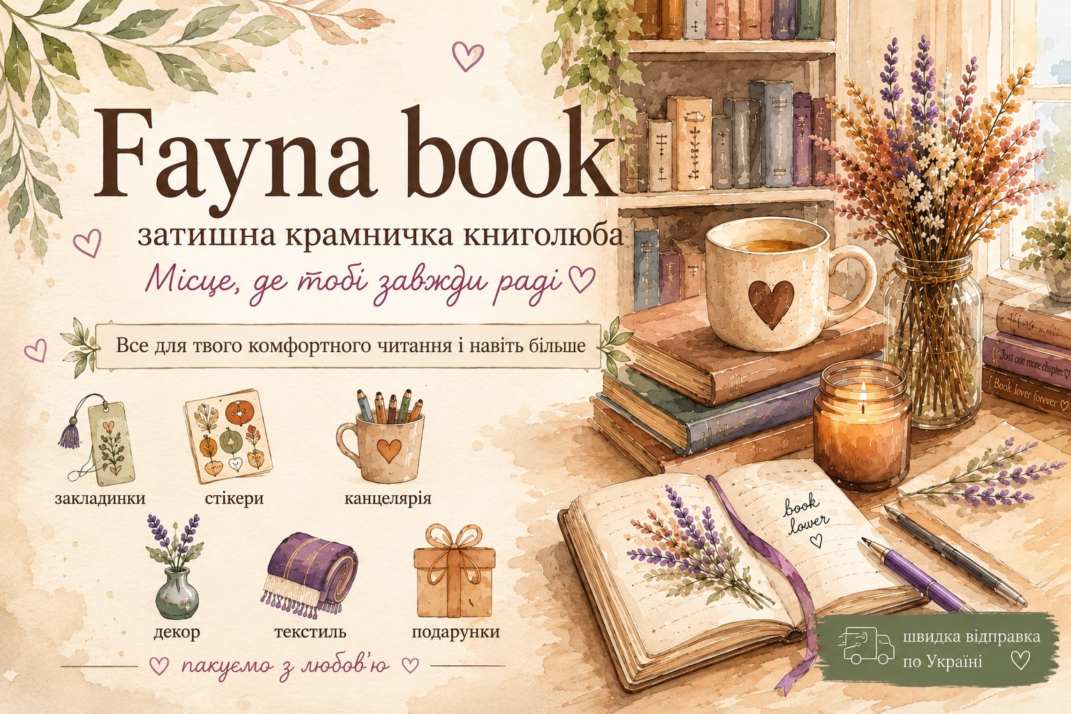 Fayna book — затишна крамничка книголюба