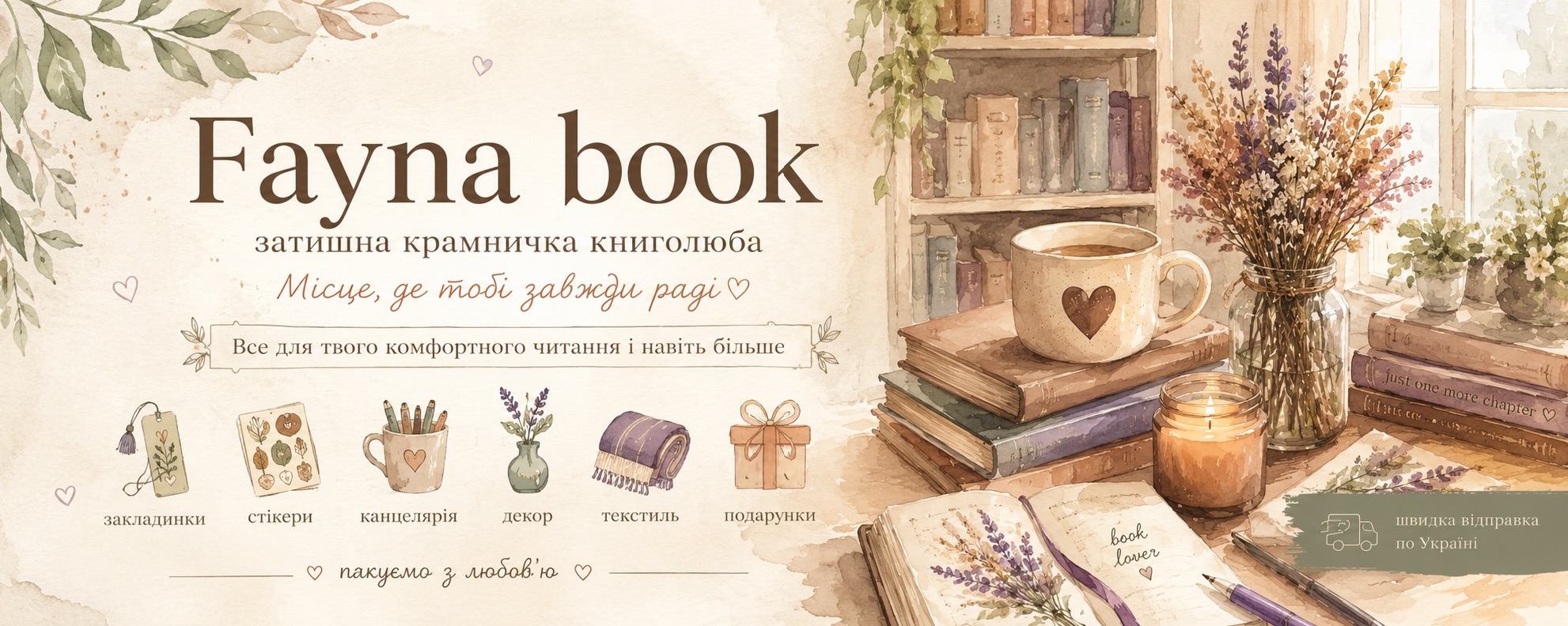 Fayna book — затишна крамничка книголюба